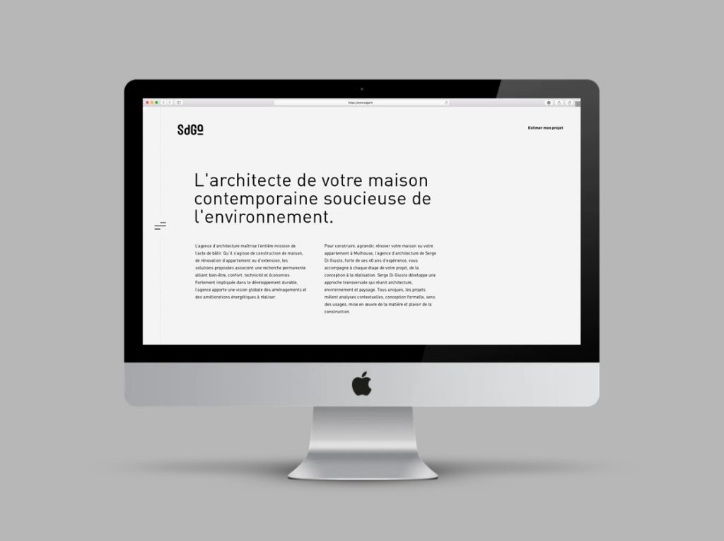 Site internet d'architecte à Mulhouse
