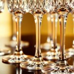 Verres en cristal élégants sur une table raffinée.