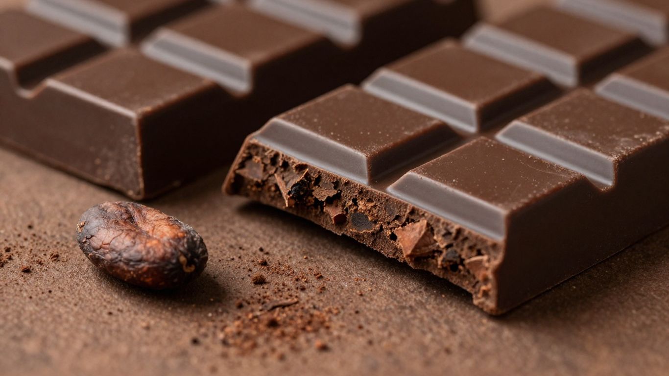 Chocolat noir et fèves de cacao